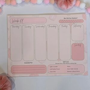 Weekly Gratitude planner Fall Pink 8.5 x 11